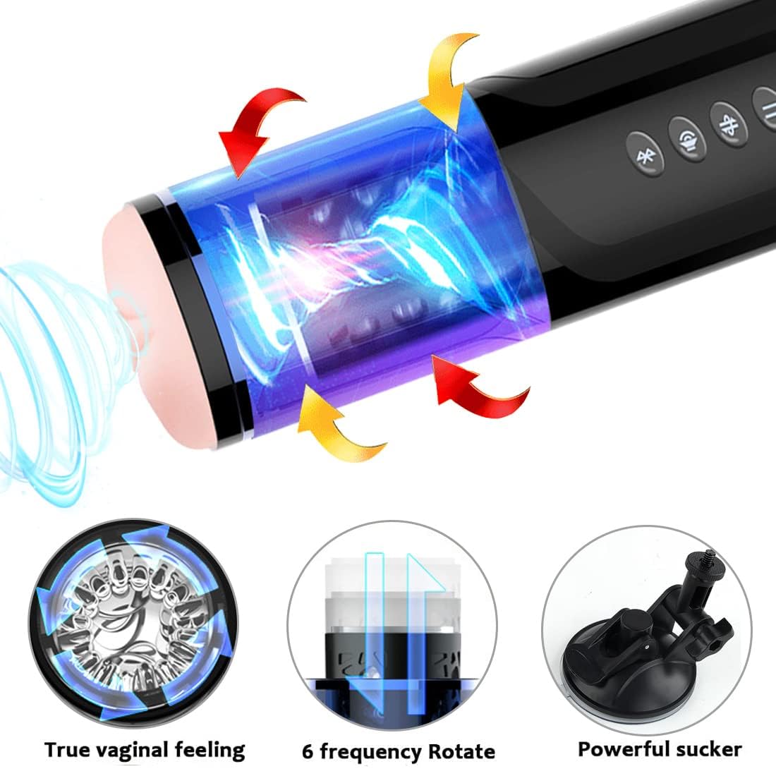 Cup Mâsturbatéur Homme Automatique Electrique Va Et Vient Vibrant Chauffant Succion Mâsturbatéur Masculin Tasse D'Avion Vibrante Rechargeable Pour Hommes Vaginette Silicone Pour Homme