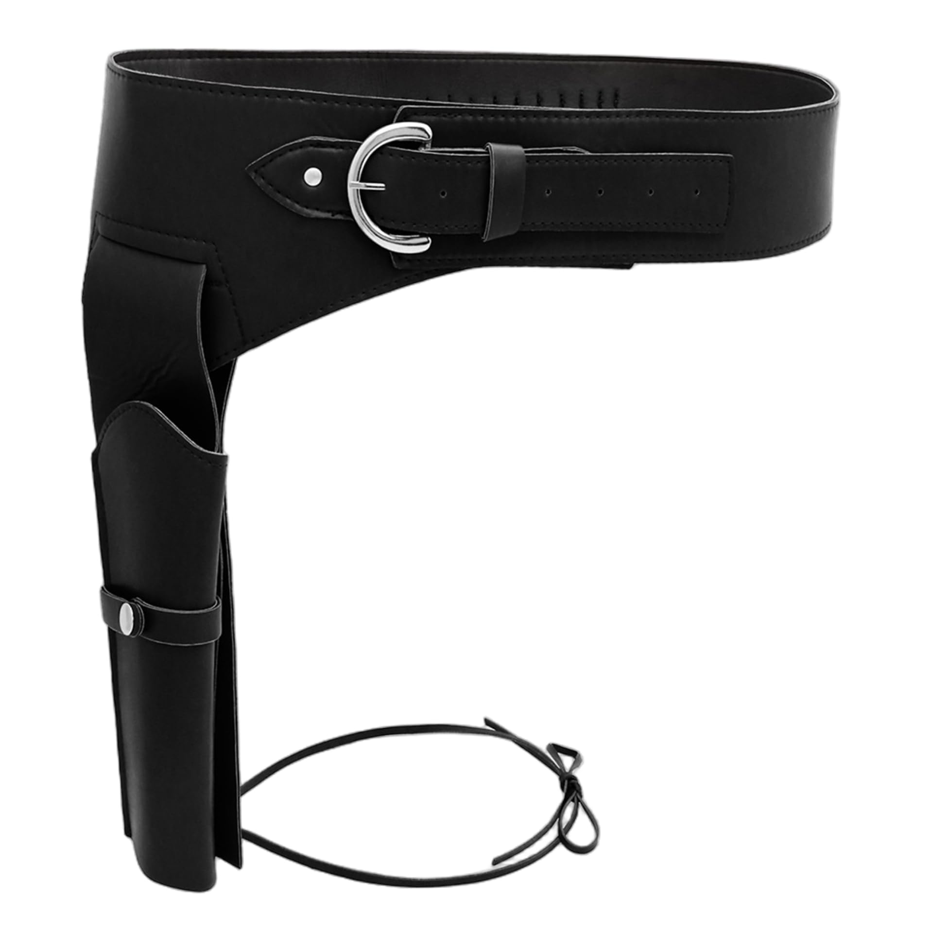 Grtheenumb Western Holsters, Cowboy Holsters Leather Cowboy Gun Belt Adjustable Western Gun Belt for Cosplay Masquerade Party Black
