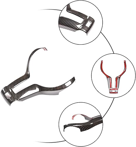 Miniatura 2 de Cubierta de marco de botón para volante compatible con BMW F80 M3 F82 F83 M4 F10 M5 F06 F12 F13 M6 F15 X5M F16 X6 cubierta interior del volante de