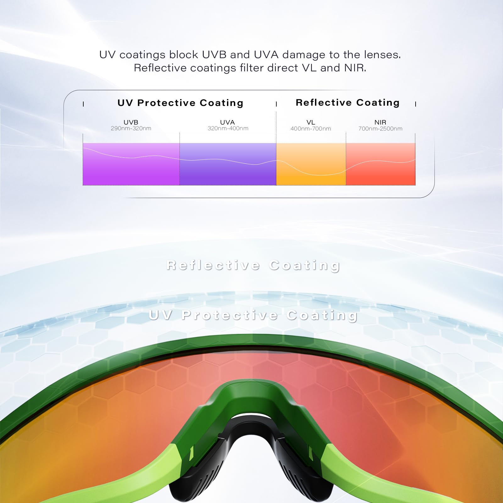 Gafas de ciclismo polarizadas con efecto fotocromático, gafas de sol deportivas desmontables con antivaho de invierno para hombres y mujeres