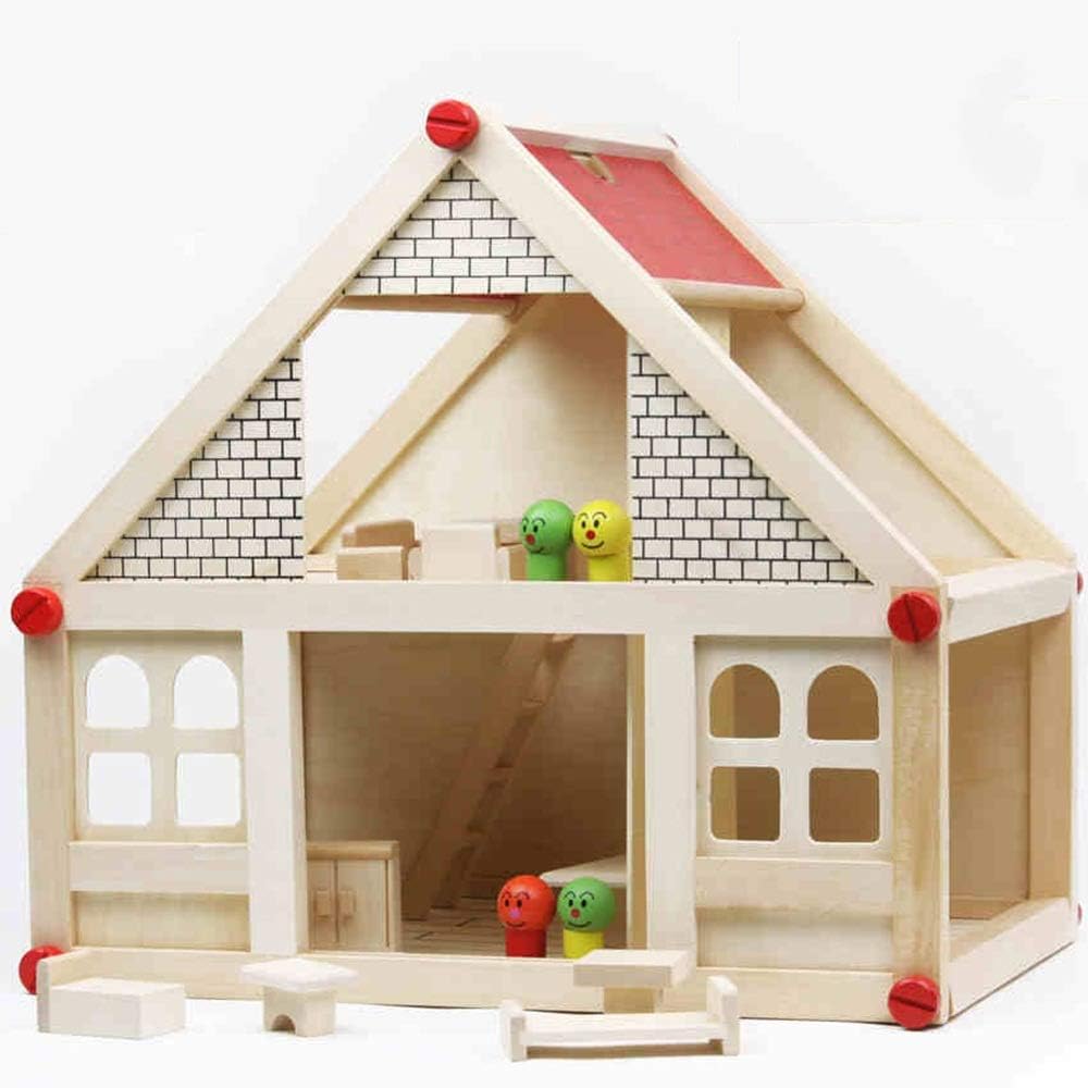 Dollhouse DIY Doll House Dollhouse and Furniture Develops Role Play Imagination Skills Perfect Christmas Gift or Birthday Present Ideal Creative Gift To Surprise Your Friends Color White, Size 40x27x37.5cm