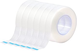 Cozlly 6 Rolls Eyelash Tape, Eyelash Extension Tape, Adhesive Lash Extension Tape, Breathable Micropore Fabric Eyelash Tape, Lash Extensions Supplies (9m Each Roll)