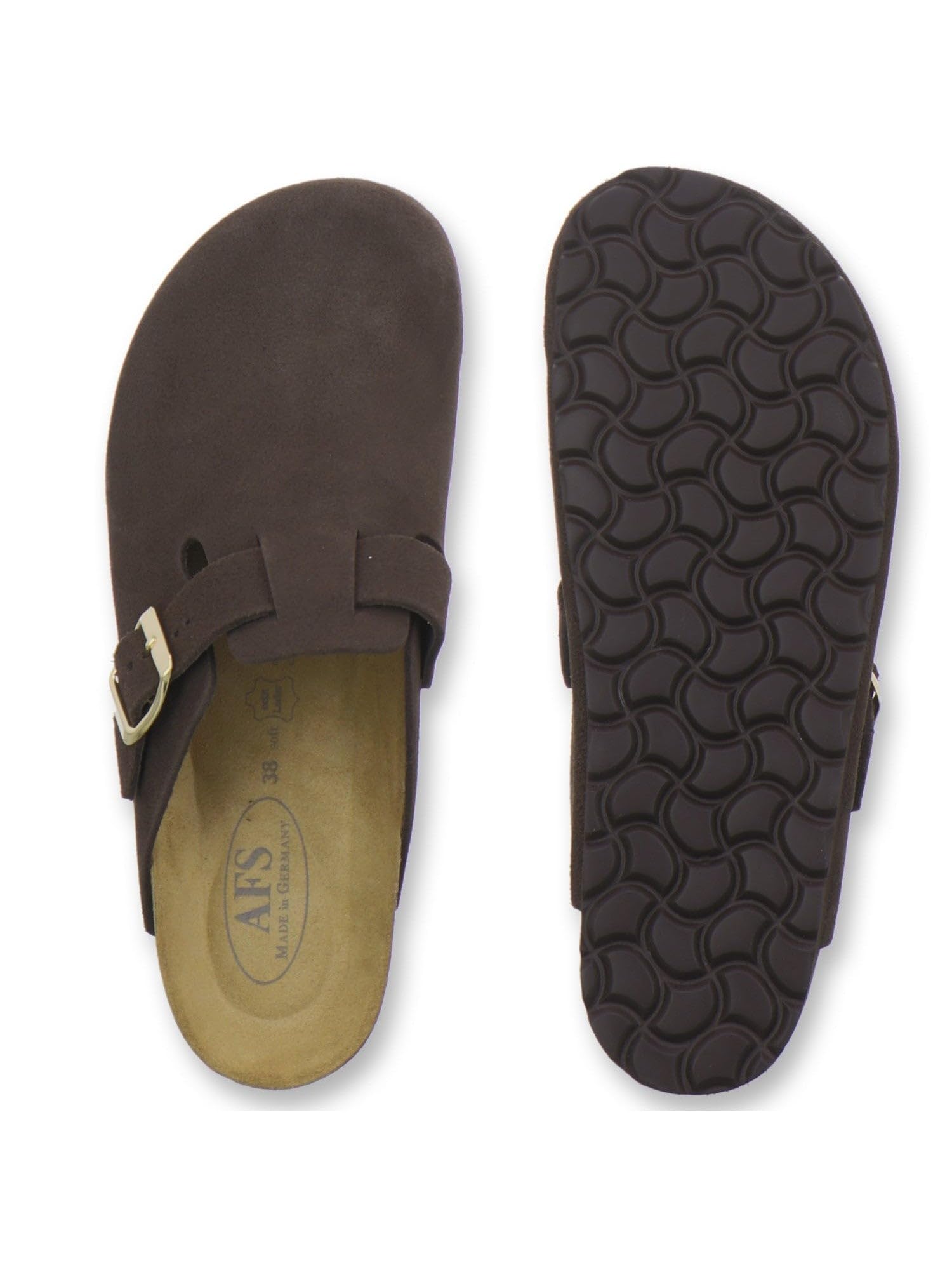 AFS 2900, comode pantofole da donna, in pelle, made in Germany