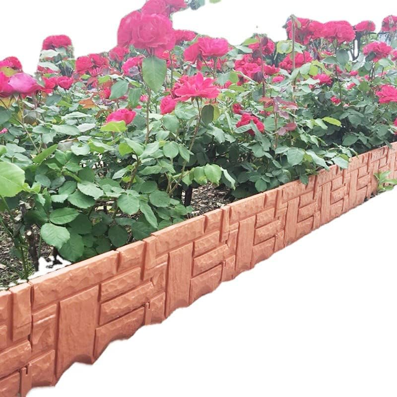 ガーデニング 柵 ガーデニングのフェンス ガーデンエッジ ロール フェンス 庭 フェンス花壇 仕切り メーカー直送 囲い 屋外 フェンス花壇フェンス 花壇 ガーデンフェンス 6pcs 土留め花壇材 花壇フェンス 赤