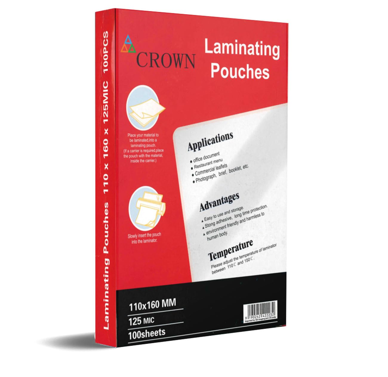 4x6 Inch Maxi - 110mm X 160mm- 125 Micron - Thermal Laminating Pouch - Suitable for Photo and Documents - Pack of 100-image-2