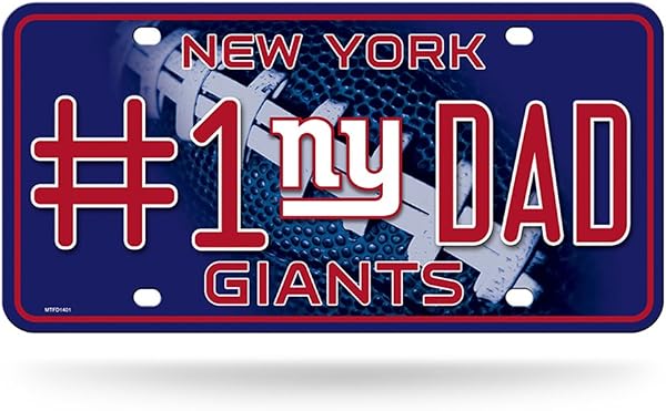 NFL Rico Industries #1 DAD Metal Tag (#1 Fan) #1 Fan Metal Auto Tag 8.5" X…