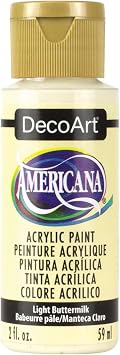 DecoArt Americana Acrylic Paint, 2-Ounce, Light Buttermilk DA164-3