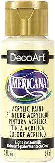 DecoArt Americana Acrylic Paint, 2-Ounce, Light Buttermilk (DA164-3)