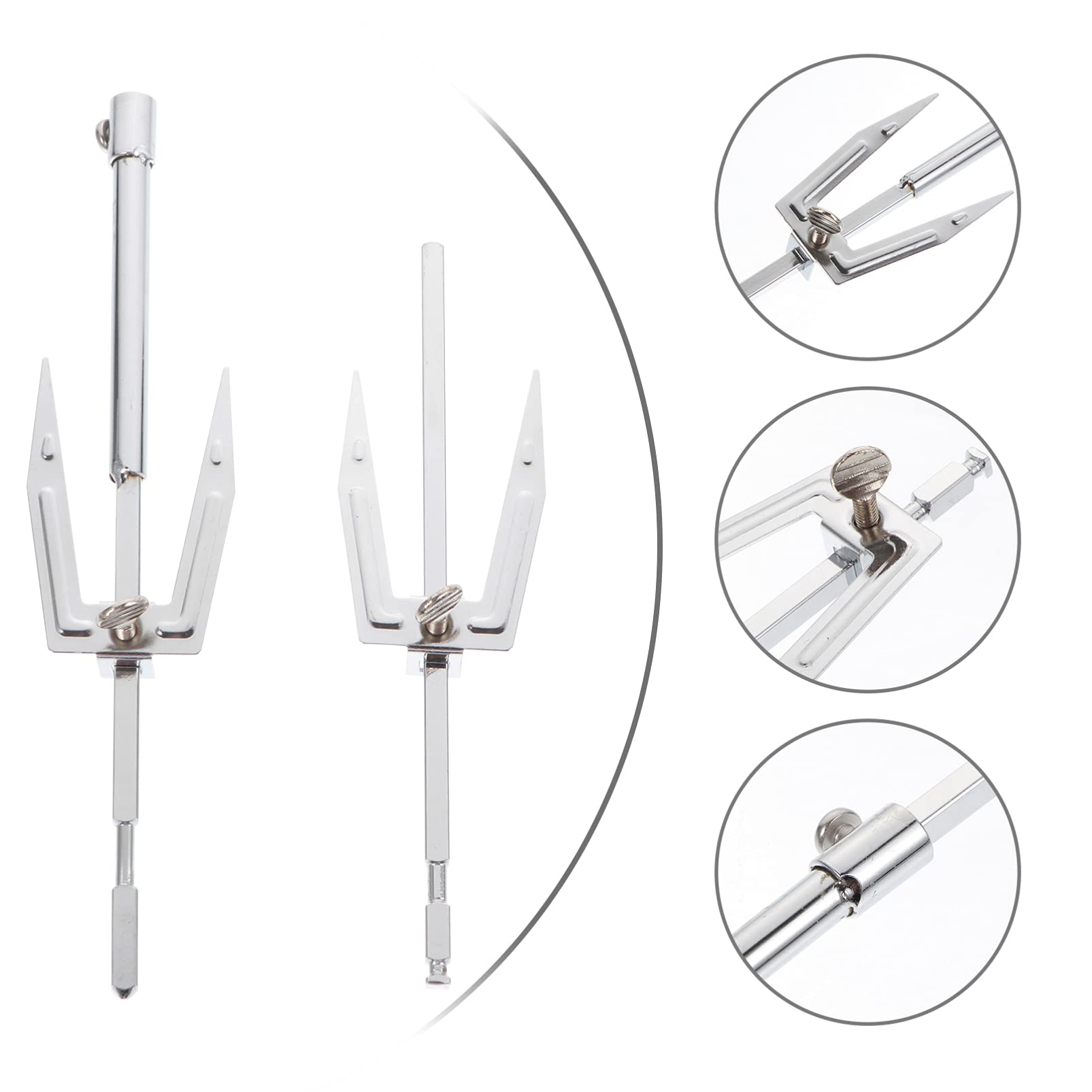 Amosfun 2 Pz forchettone forchetta per friggitrice ad aria griglia girarrosto attrezzi cucina grill kit bbq forchetta per pollo arrosto gadget domestico Acciaio inossidabile Silver