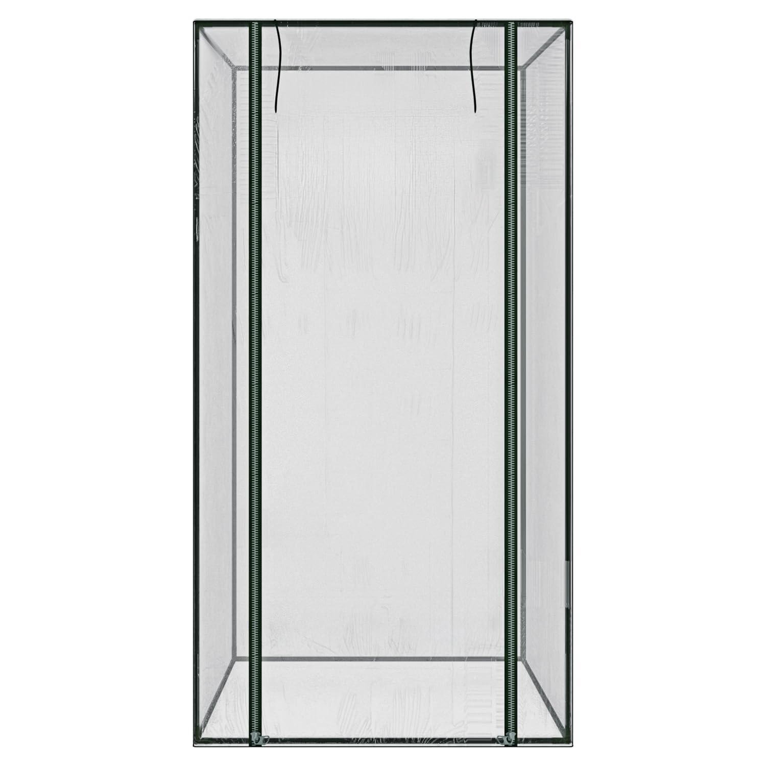 Serra Per Orto Giardino Terrazzo Balcone Senza Ripiani Struttura Metallo Verniciato Telo Trasparente In PVC Porta Avvolgibile Apertura A Cerniera Protezione Piante Giardinaggio 95 x 70 x 190 Cm
