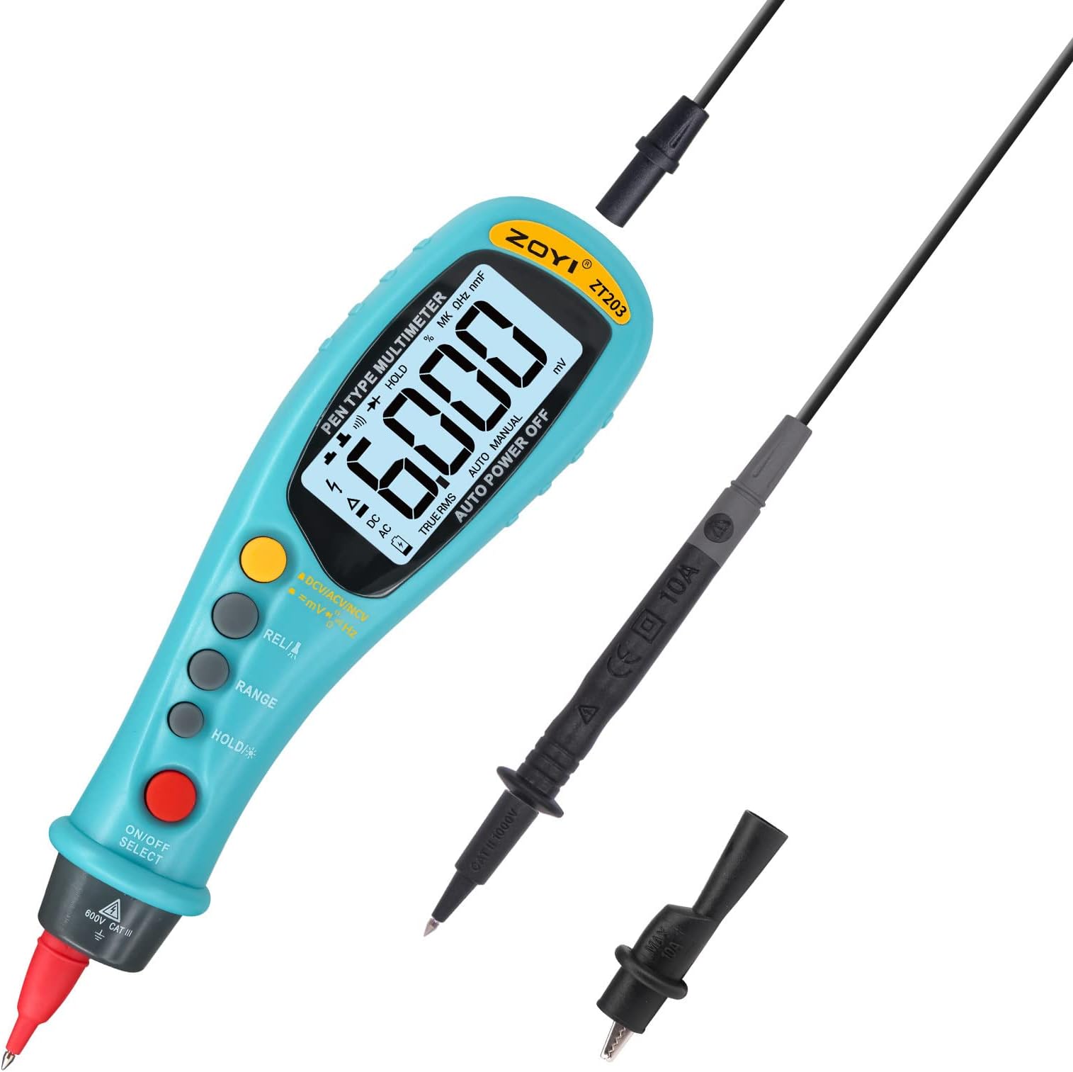 SKEIDO Pen Type Digital Multimeter True RMS NCV 6000 Counts Electronic Clamp Meter Ammeter Voltmeter Ohmmeter Tester