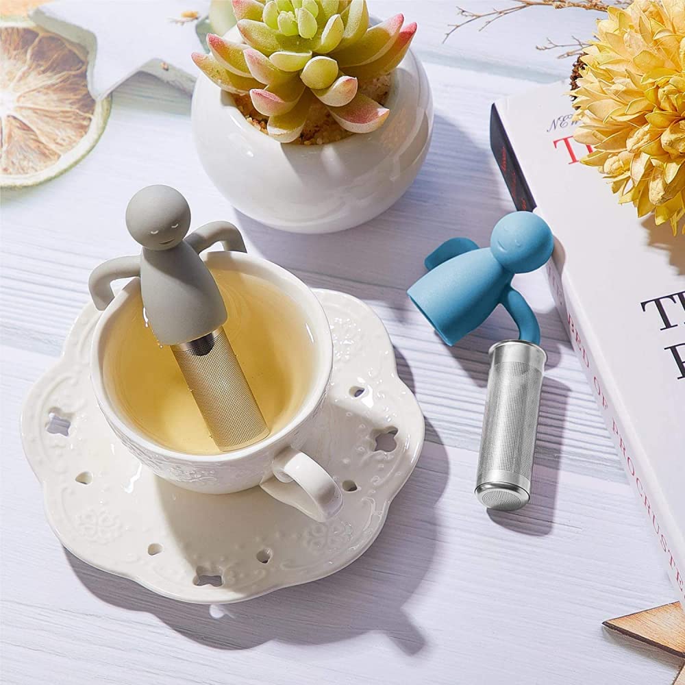 Infuseur à thé USB 2 pièces pour thé en Vrac Mignon passoire à thé en Maille Fine en Acier Inoxydable Boule de Filtre à thé Diffuseur de thé Plus raide pour Tasses à thé Théières