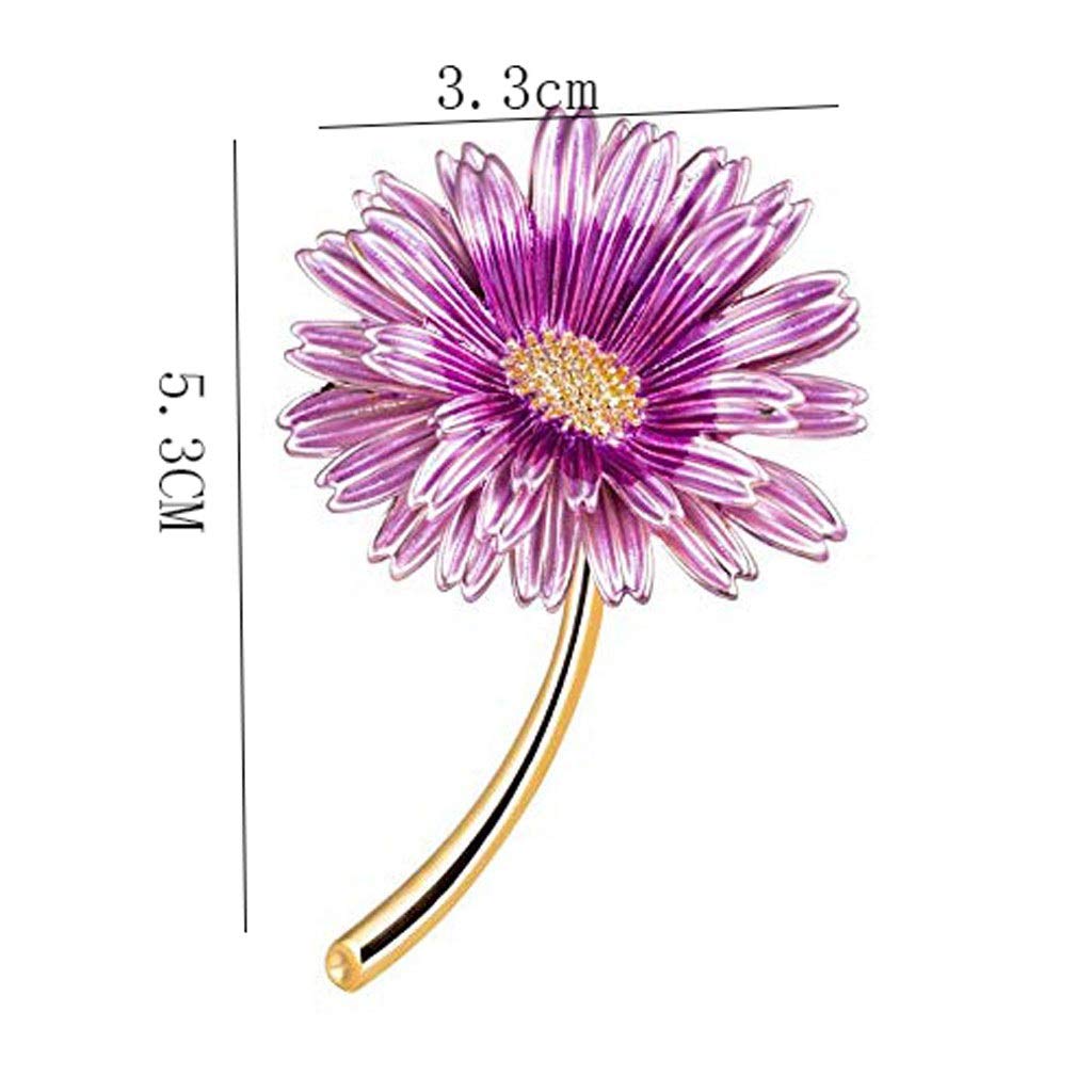 Kleine frische Sonnenblumen-Brosche aus Kristall, Anstecker-Brosche, Kristall-Strass-Brosche, Schmuck