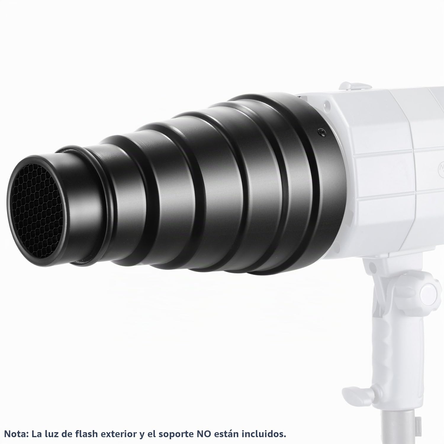 NEEWER - Kit de snoot cónico de aleación de Aluminio Mediano, con Rejilla de Nido de Abeja y 5 Piezas filtros de Gel de Color para Estudio Strobe Monolight Fotografía Flash en Bowens Montura (22 cm)