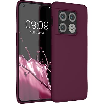 kwmobile Mobile Phone Case for OnePlus 10 Pro 5G Case - Silicone Case - Wireless Charging - Protective Cover in Tawny Red