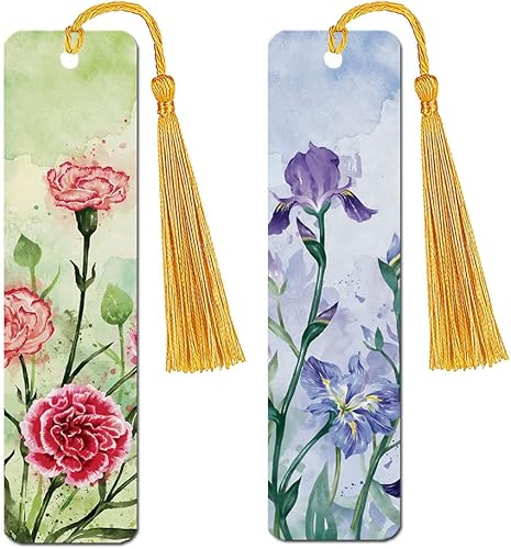 Miniatura 14 de WIRESTER Juego de 2 marcapáginas de metal con borla dorada clara para estudiantes, lectores, profesores, amantes de los libros, posturas divertidas