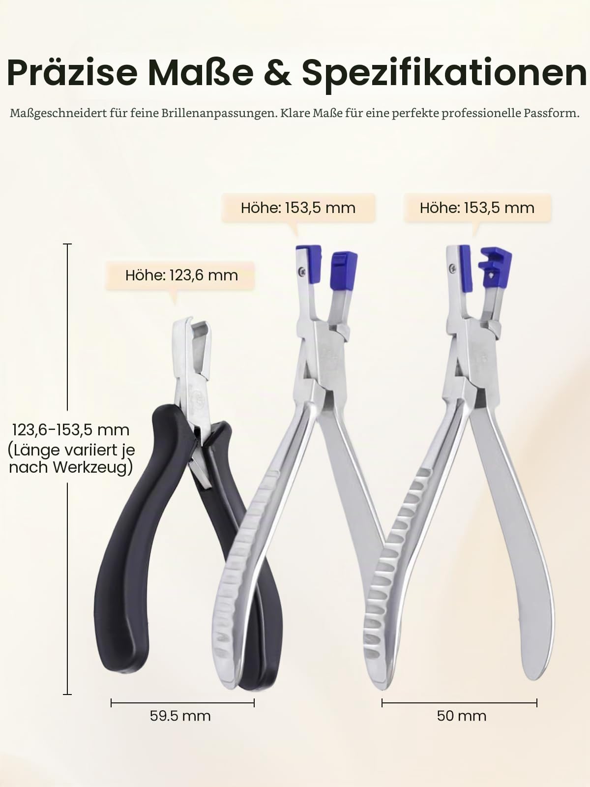 Randlose Brillenrahmen Silhouetten Brille Optisches Kit Zange Reparatur Demontage Werkzeug