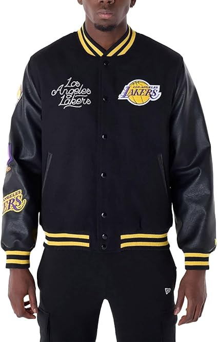 Los Angeles Lakers ジャケット Kurtka bomberka New Era NBA Los Angeles Lakers Script Bomber
