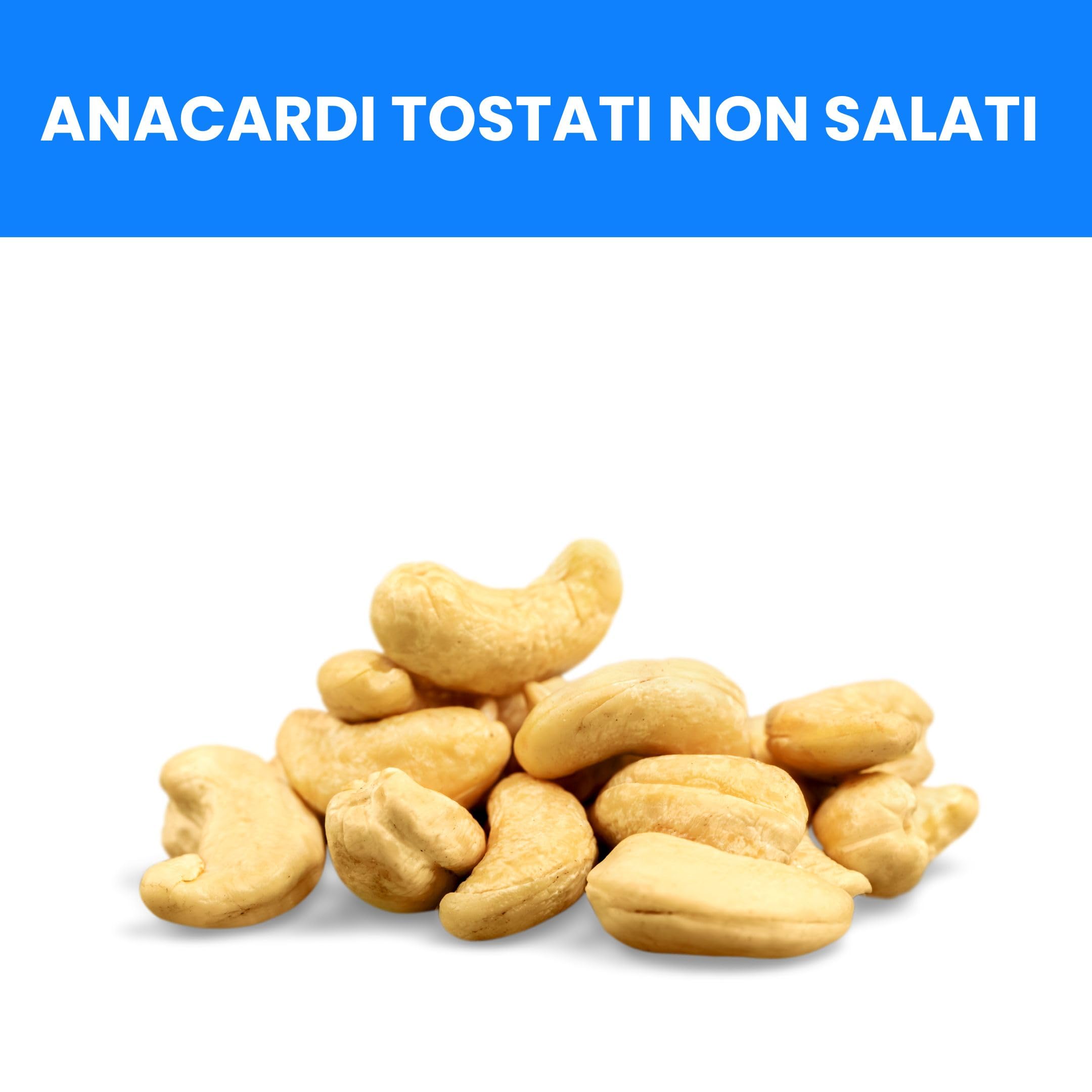 Alfano dal 1940 Anacardi Tostati Non Salati Formato da 250g Frutta Secca Ricca di Fosforo, Magnesio e Rame Fonte di Fibre (4 Pezzi)
