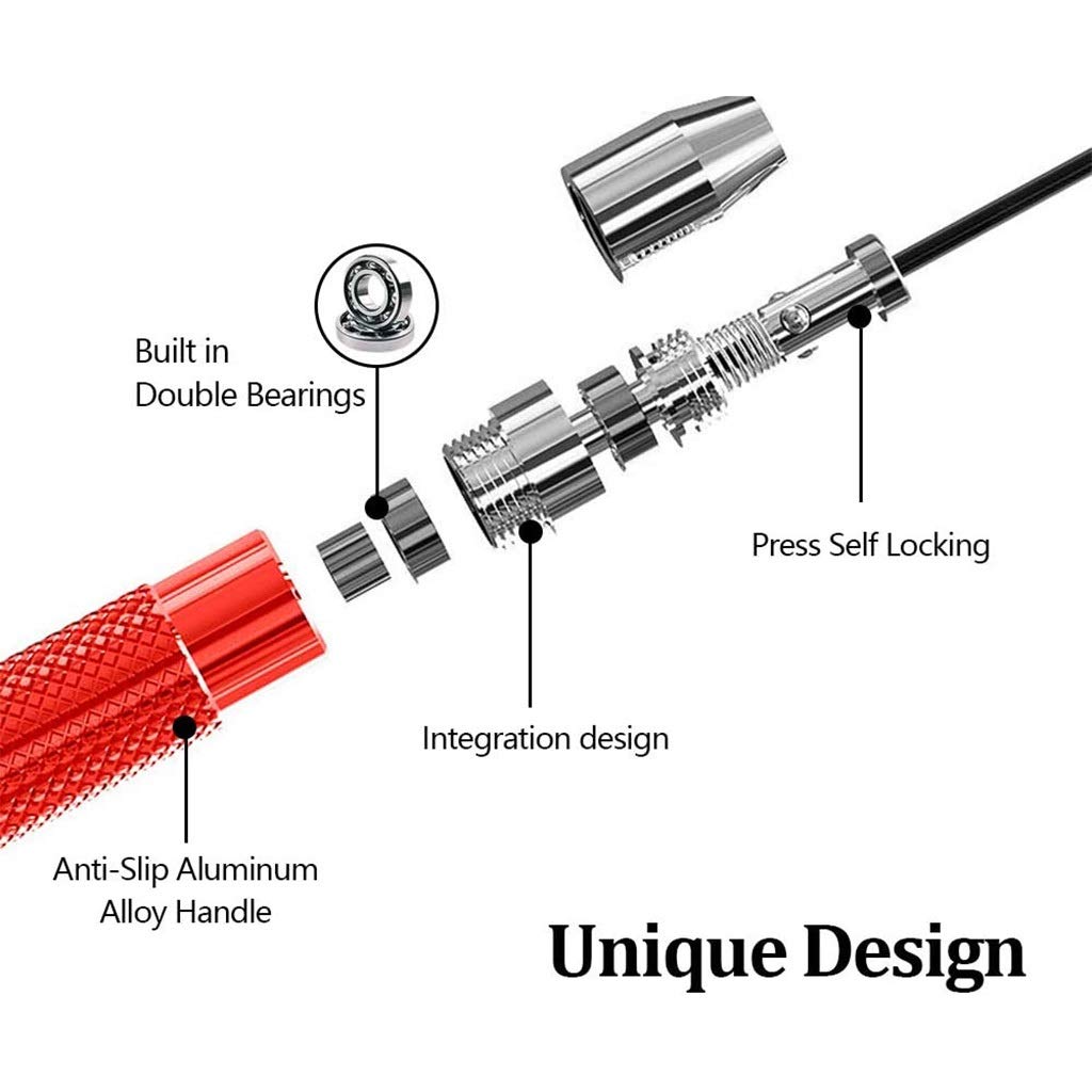 ZSH - Comba de saltar de velocidad con autobloqueo de aluminio con mango antideslizante y peso ajustable para niños, hombres, mujeres, cardiovascular, ejercicios de fitness, pérdida de grasa, A