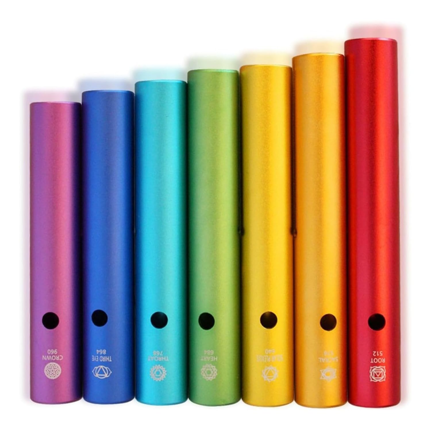 Ensemble De Tubes Wah-wah, 7 Tubes Métalliques Wah-wah, 512 Hz/576 Hz/640 Hz/684 Hz/768 Hz/864 Hz/960 Hz, Instrument De Méditation Et De Guérison, Pour L'accompagnement Musical Et La Relaxation