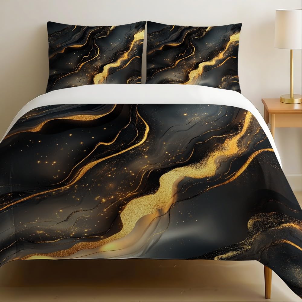 Parure de lit marbre abstrait pour une chambre moderne et élégante