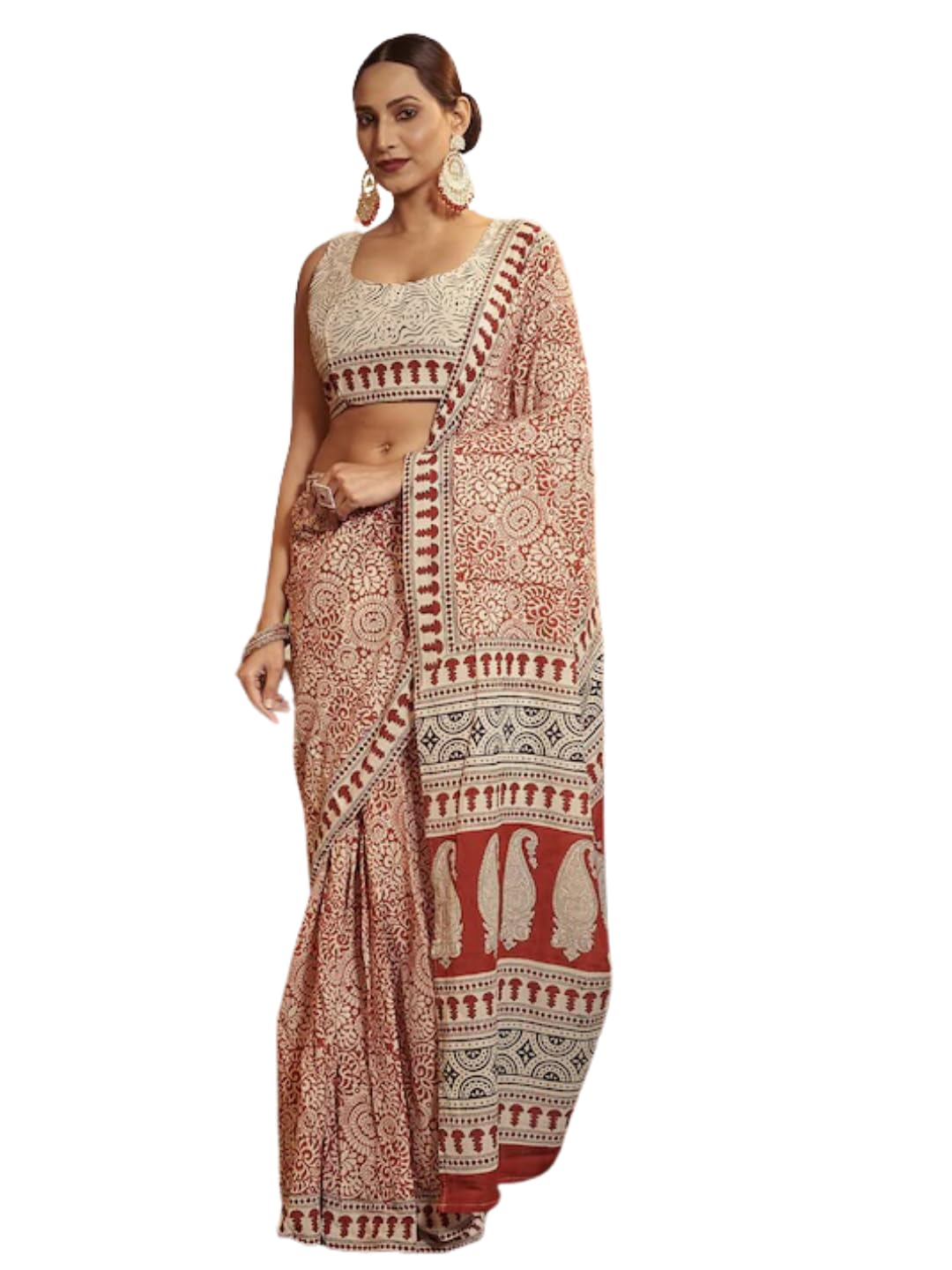 Shiv Textiles Womens Pure Cottoncasual Wear Saree (Smc-St-01-Beige)
