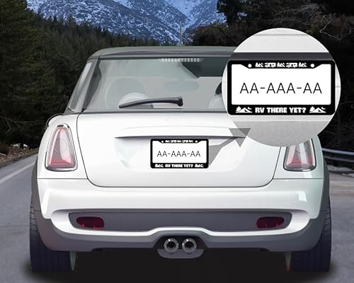 Miniatura 2 de Marco de placa de metal con 2 agujeros y tornillos de 6 x 12.25 pulgadas, marco de placa de automóvil personalizado – Marco de acero inoxidable