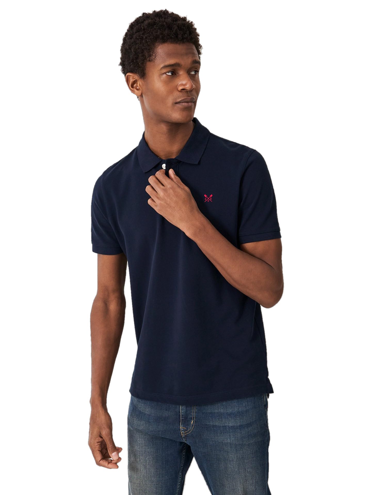 Crew Clothing Men's Navy Classic Pique Polo Shirt