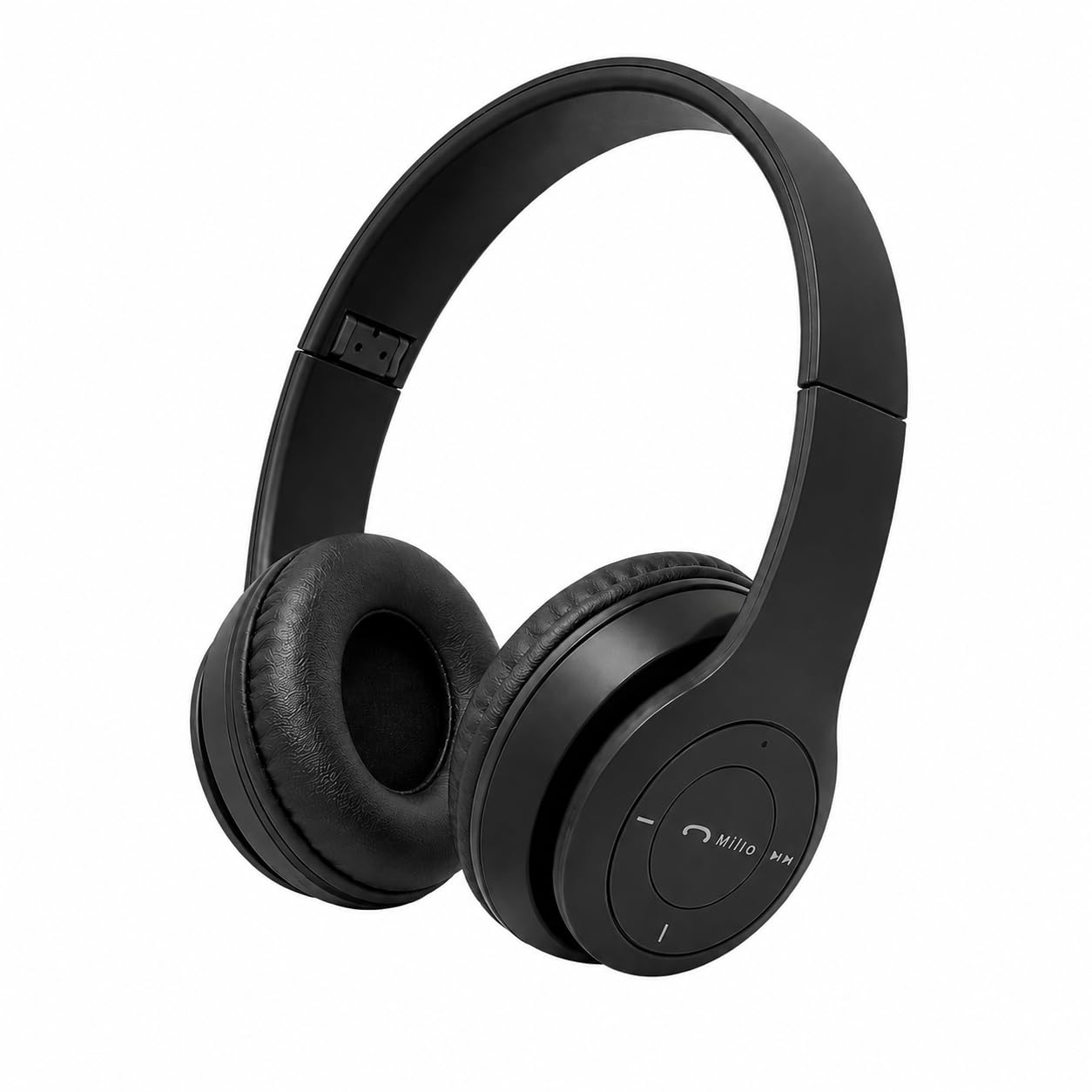 Bluetooth Headphone Black | Foldable Design, Soft Cushioned Earpads, Built-in Controls, On-Ear Call Button, Black & White Finish-picture-26