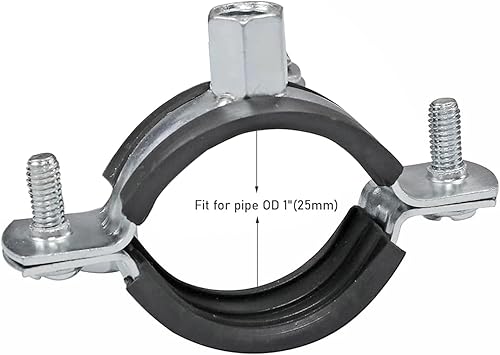 Miniatura 2 de AKIHISA Paquete de 10 soportes de tubo de anillo dividido, soporte de tubería ajustable resistente, montaje en pared, montaje en techo, soporte de