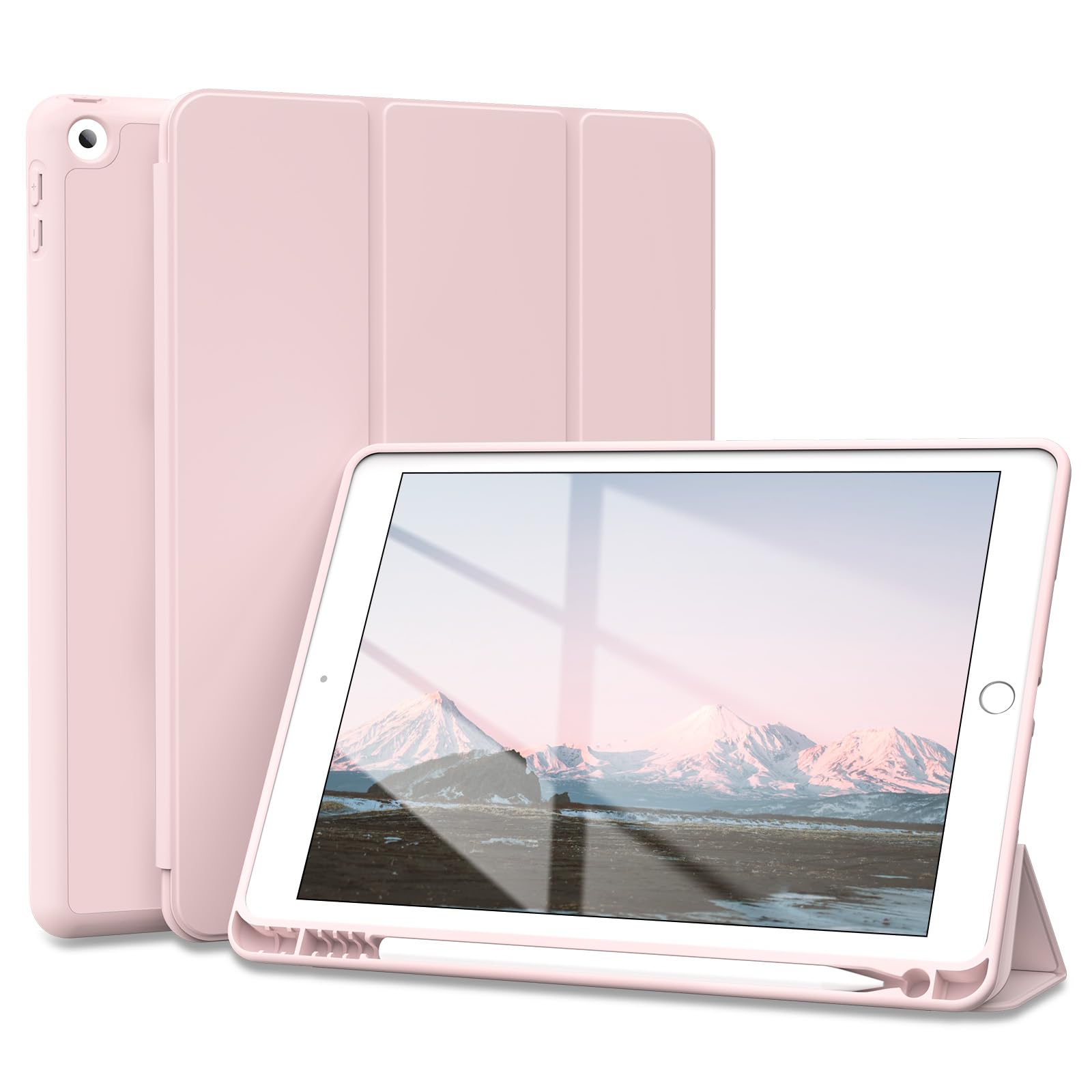 JKSML Case for iPad 9th Generation 2021/ iPad 8th Generation 2020/ iPad 7th Generation 2019, Protective Case with Pencil Holder for iPad 9/8/7 10.2