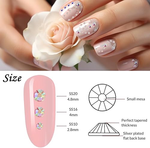 Miniatura 2 de Diamantes de imitación para manualidades, diamantes de imitación para uñas, gemas de uñas y diamantes de imitación, diamantes de imitación con parte