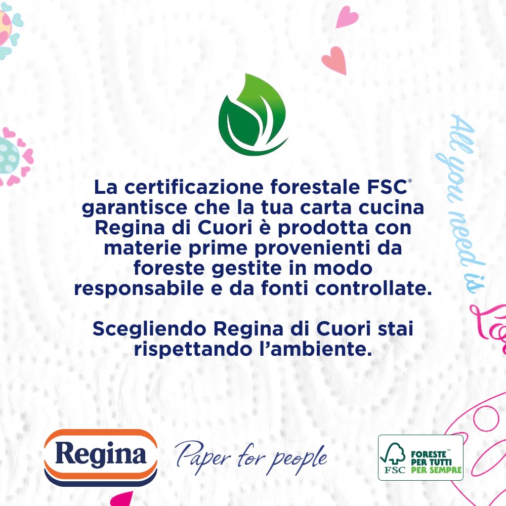 Regina di Cuori - Lot de 30 rouleaux de papier essuie-tout