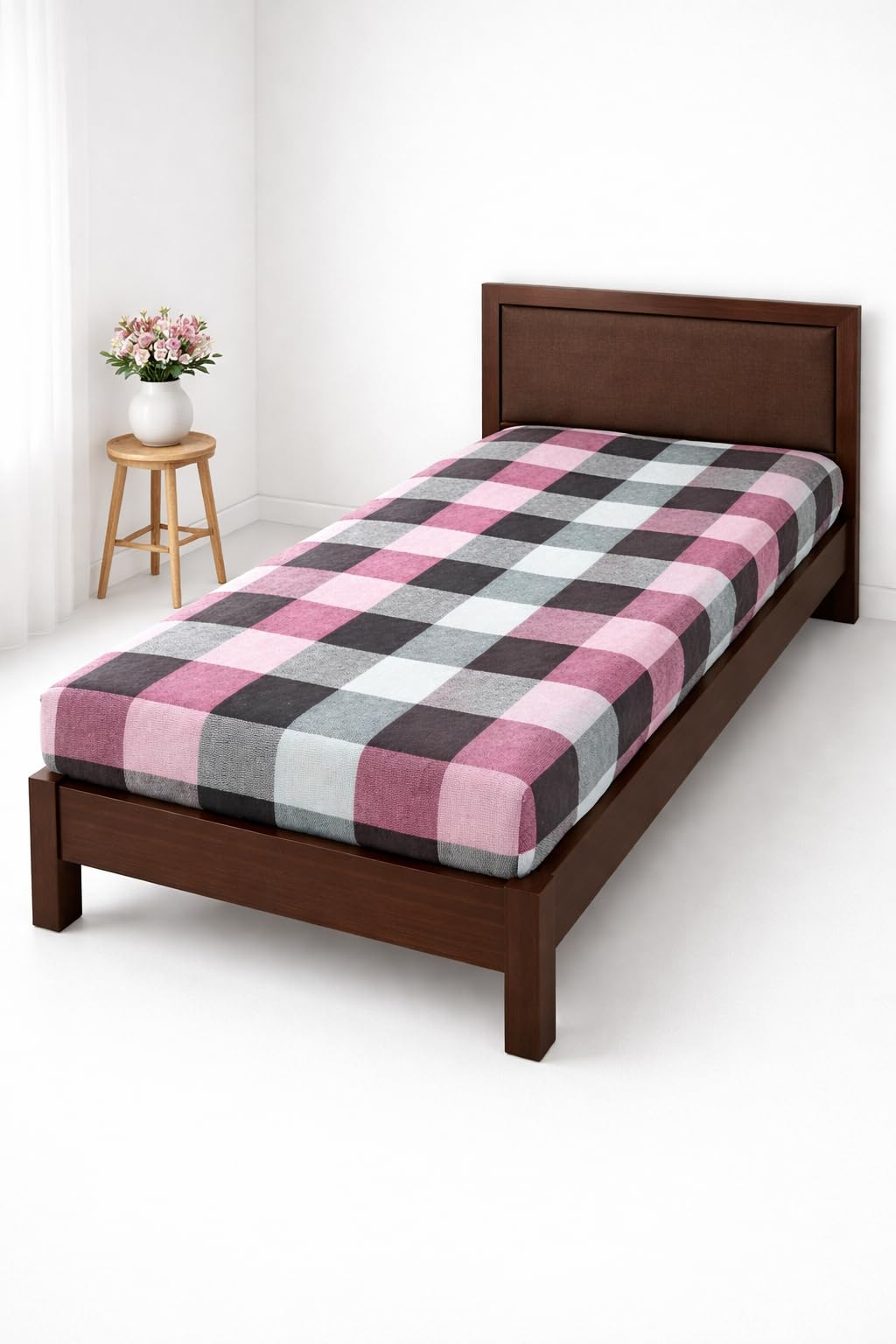 Cotton Mattress Cover with Zip for Single Bed 72x36x4 inch (6x3 feet) Washable Dustproof-image-13