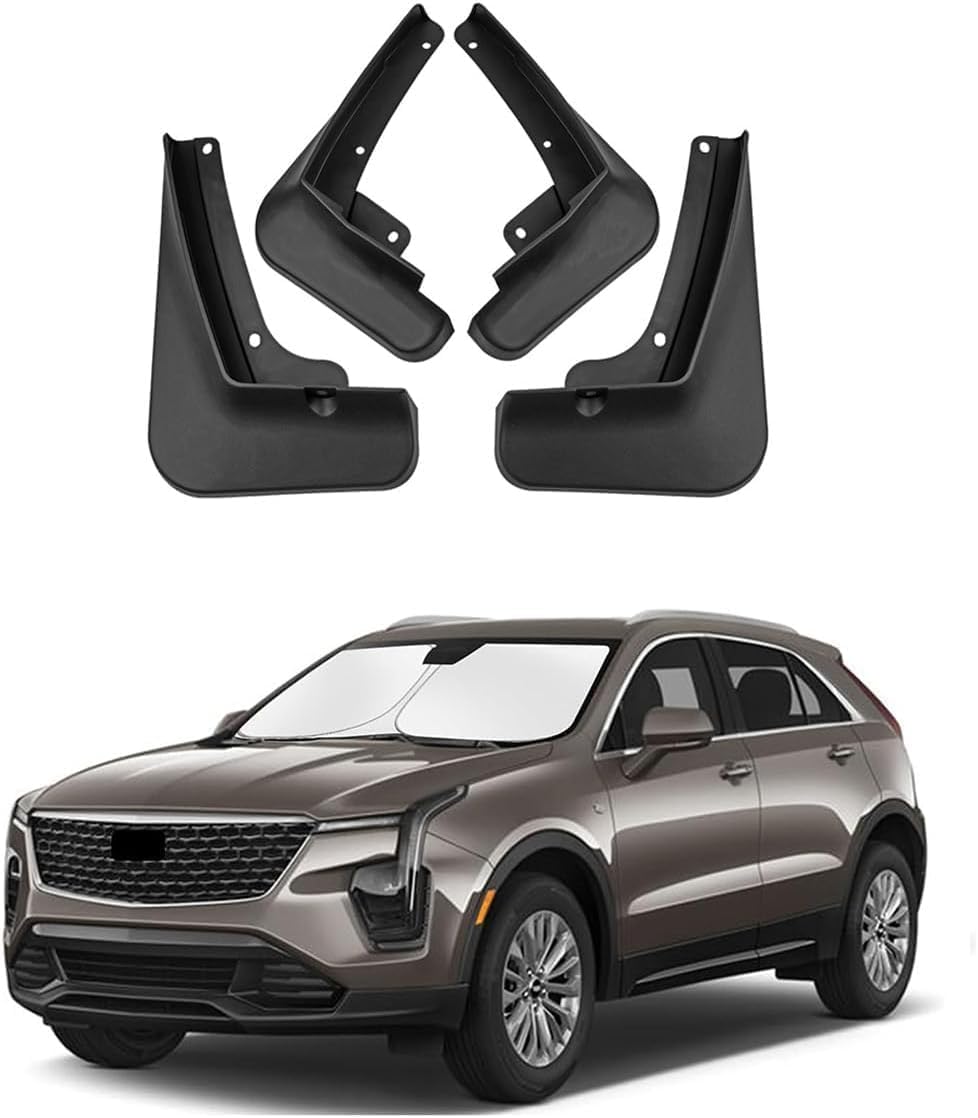 NYSLDSCO 4Pcs Premium Mud Flaps for Cadillac XT4 2024-2025 Front and Rear Splash Guards Durable Mudguards Protection Against Road Debris