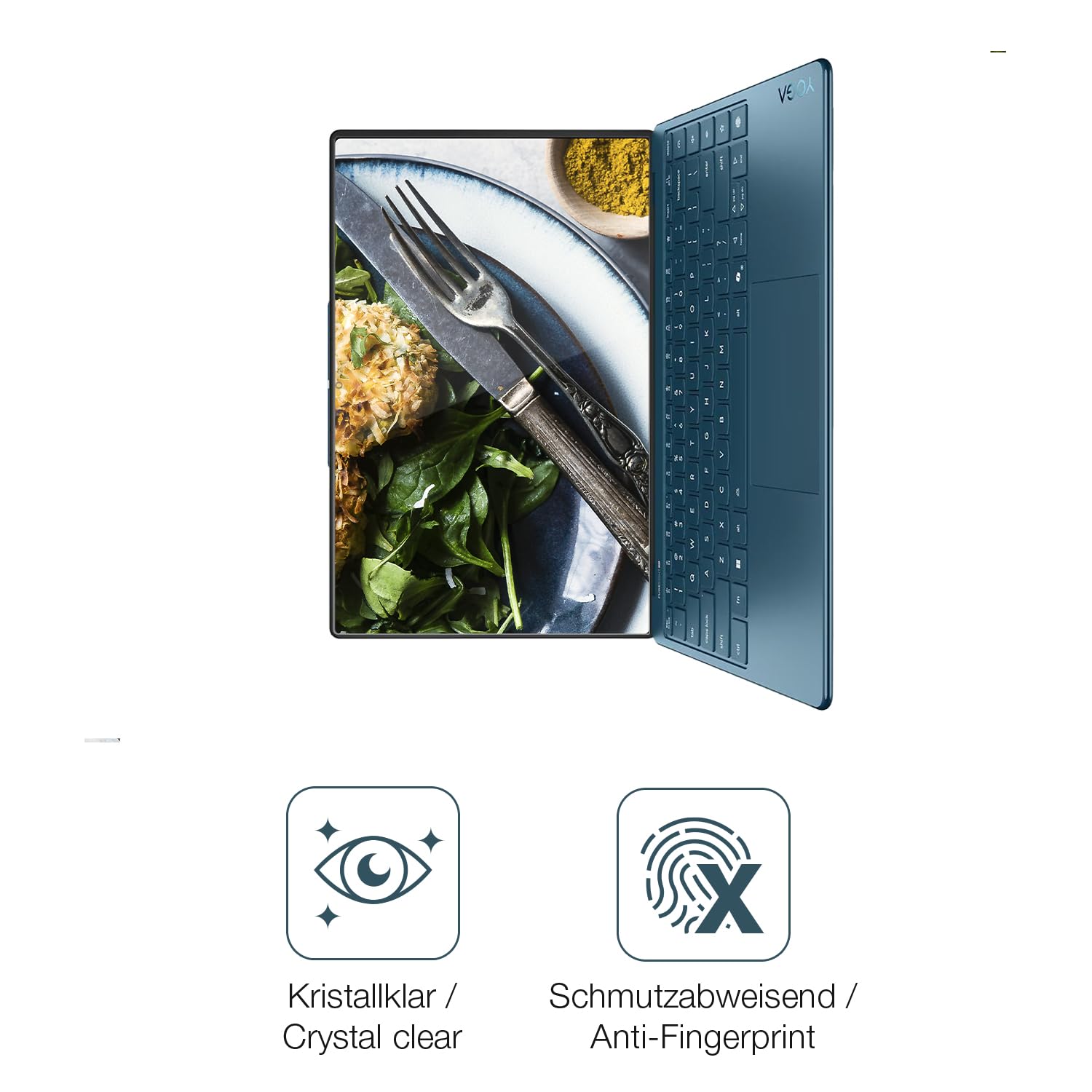 dipos 2x Pellicola Protettiva 9H per Lenovo Yoga 9 2-in-1 14ILL10 14 Zoll | Non si rompe e non si scheggia, non è vero vetro, Anti-Shock, si adatta perfettamente, antigraffio, senza bolle, autoadesiva