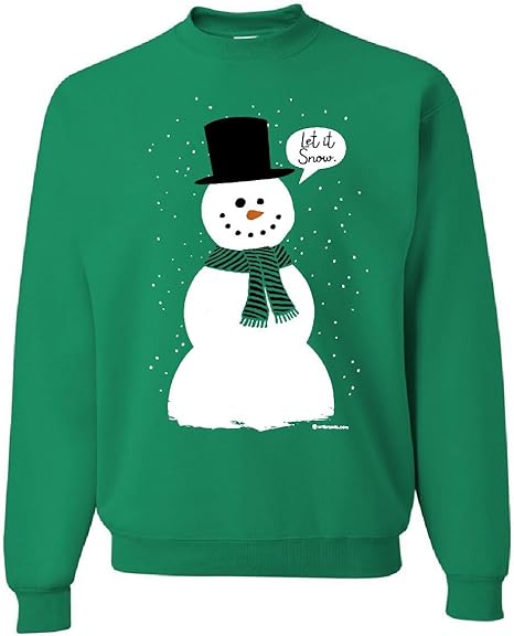 Tee Hunt Let It Snow T-Shirt Funny Snowman Christmas Xmas Cotton Tee Yellow X Large - View #2