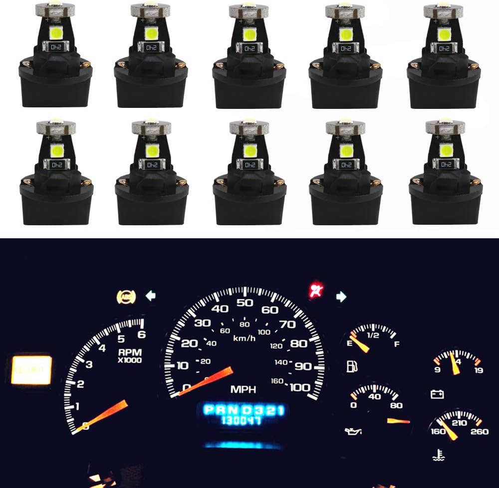 WLJH Bright White T10 Dash Light Bulbs 3030 Chipsets for