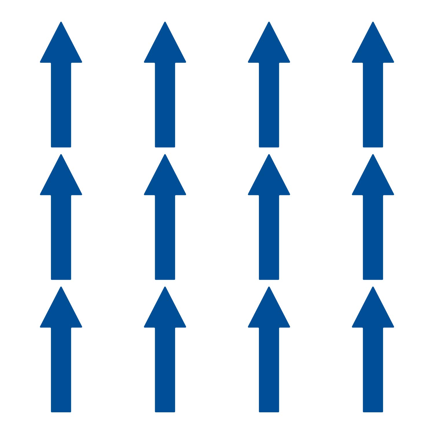 LiteMark10 Inch Arrow -12pk | Easy to Remove Floor and Wall Marking Arrows | Temporary Traffic Direction (Pack of 12) | Blue