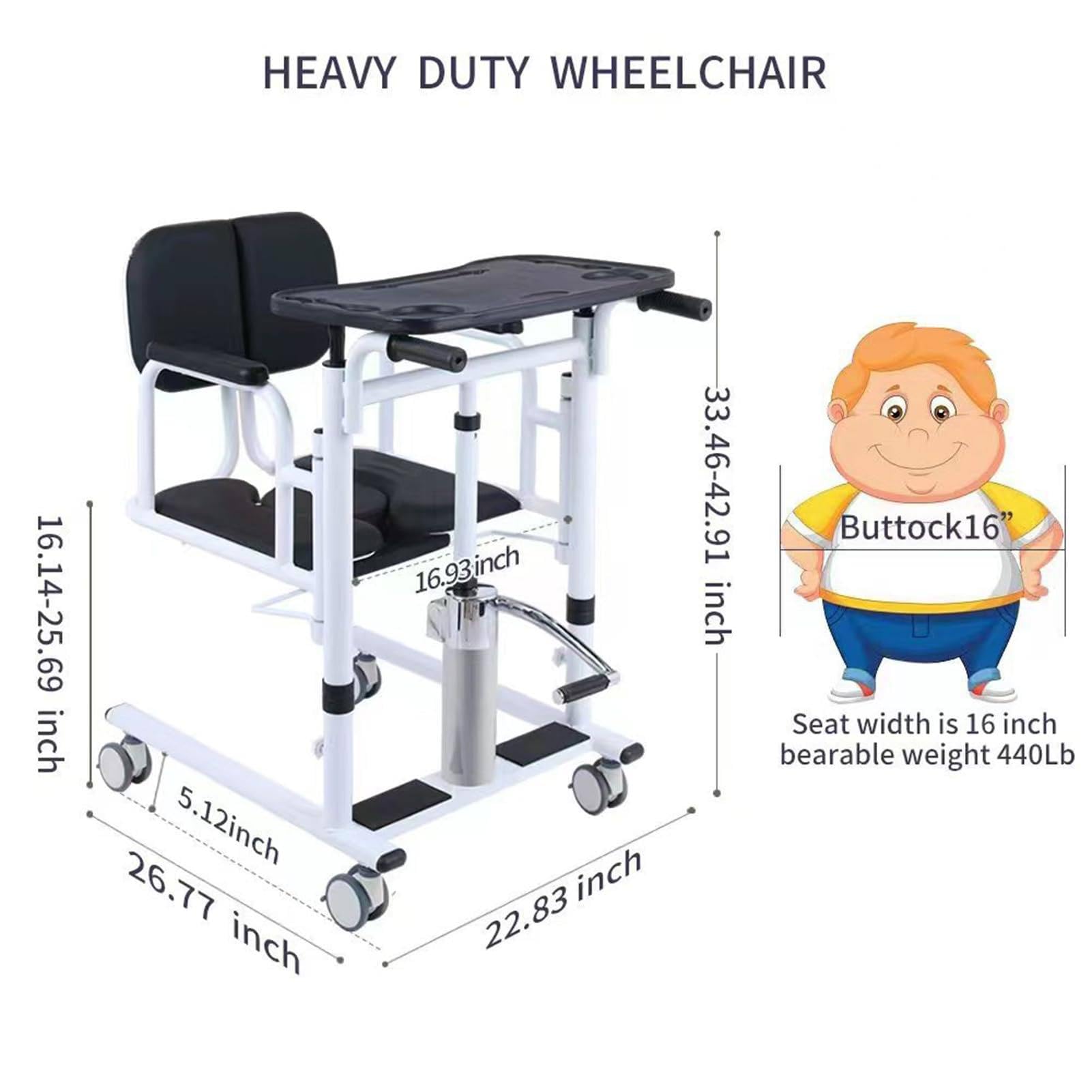 Hydrauliczny Podnośnik Pacjenta, Krzesło Do Transportu Pacjenta Do Domu, Urządzenia Wspomagające Podnoszenie Krzesła Dla Seniorów, Siedzisko Dzielone O 180°, Udźwig 200 Kg Orange