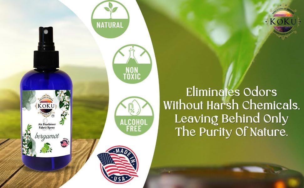 Miniatura 4 de Ambientador de bergamota - Spray para habitación - Eliminador de olores - Desodorante - Ambientador de coche - Spray para el hogar - Spray de lino -