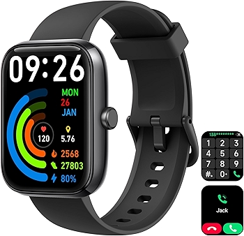 Smart Watch for Men and Women with Bluetooth Call, Alexa Built-in, Heart Rate & Sleep Monitoring, 1.83