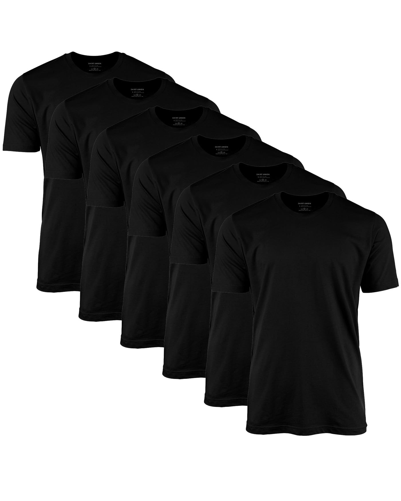 Mens Premium Fitted T-Shirts Super Soft Crew Neck Short Sleeve Shirt Packs - Fresh Classic Tees
