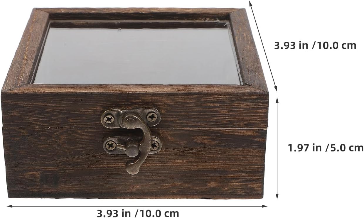 3pcs Shadow Box Frame: Insect Display Case Wood Shadow Boxes - 3.93inch Tabletop Showcase for Bug Butterfly Insect Specimen