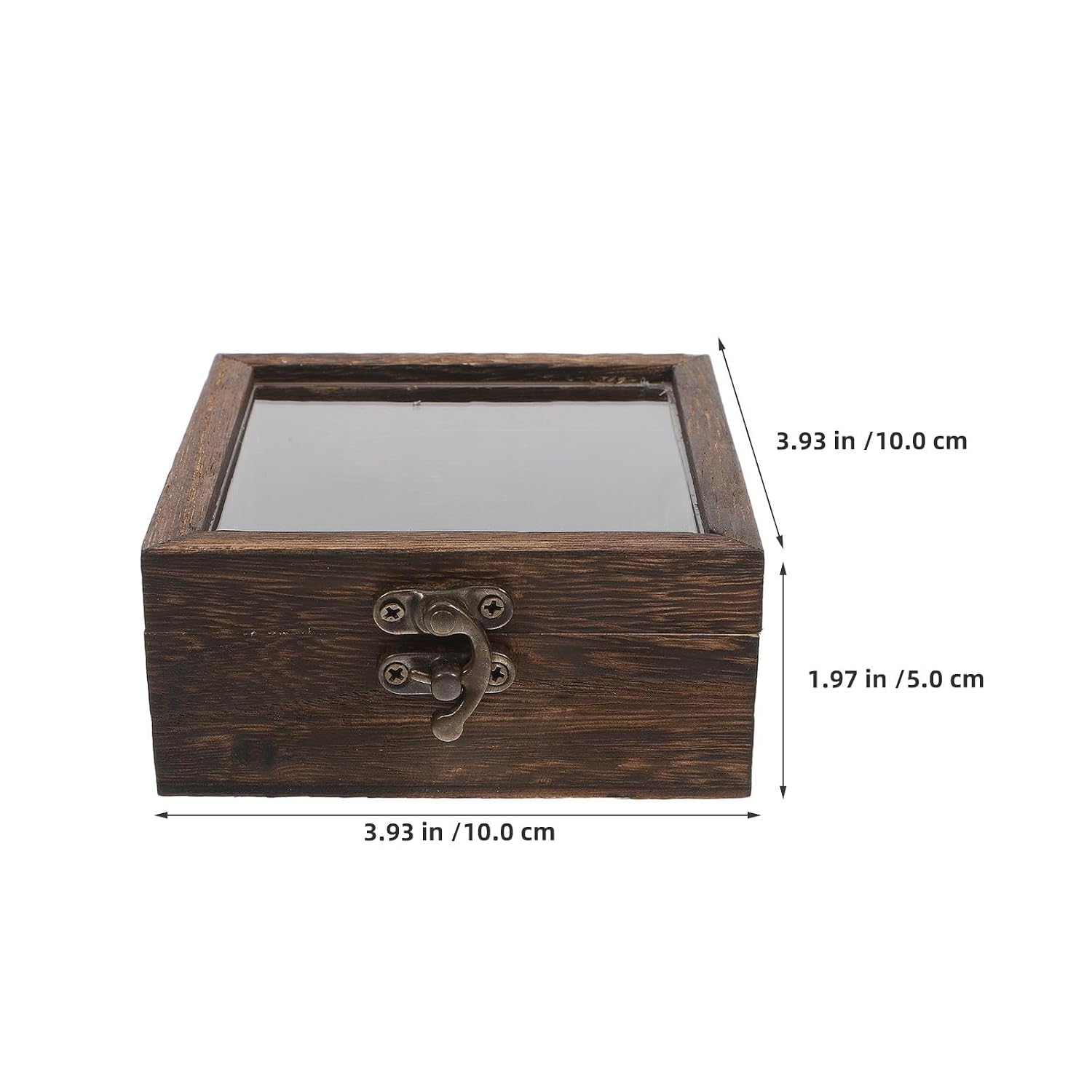Generic 3pcs Insect Display Case - Wooden Shadow Box with Clear Top - Insect Specimen Storage Box Wood Butterfly Holder for Collecting Specimen 3.93x3.93x1.97in