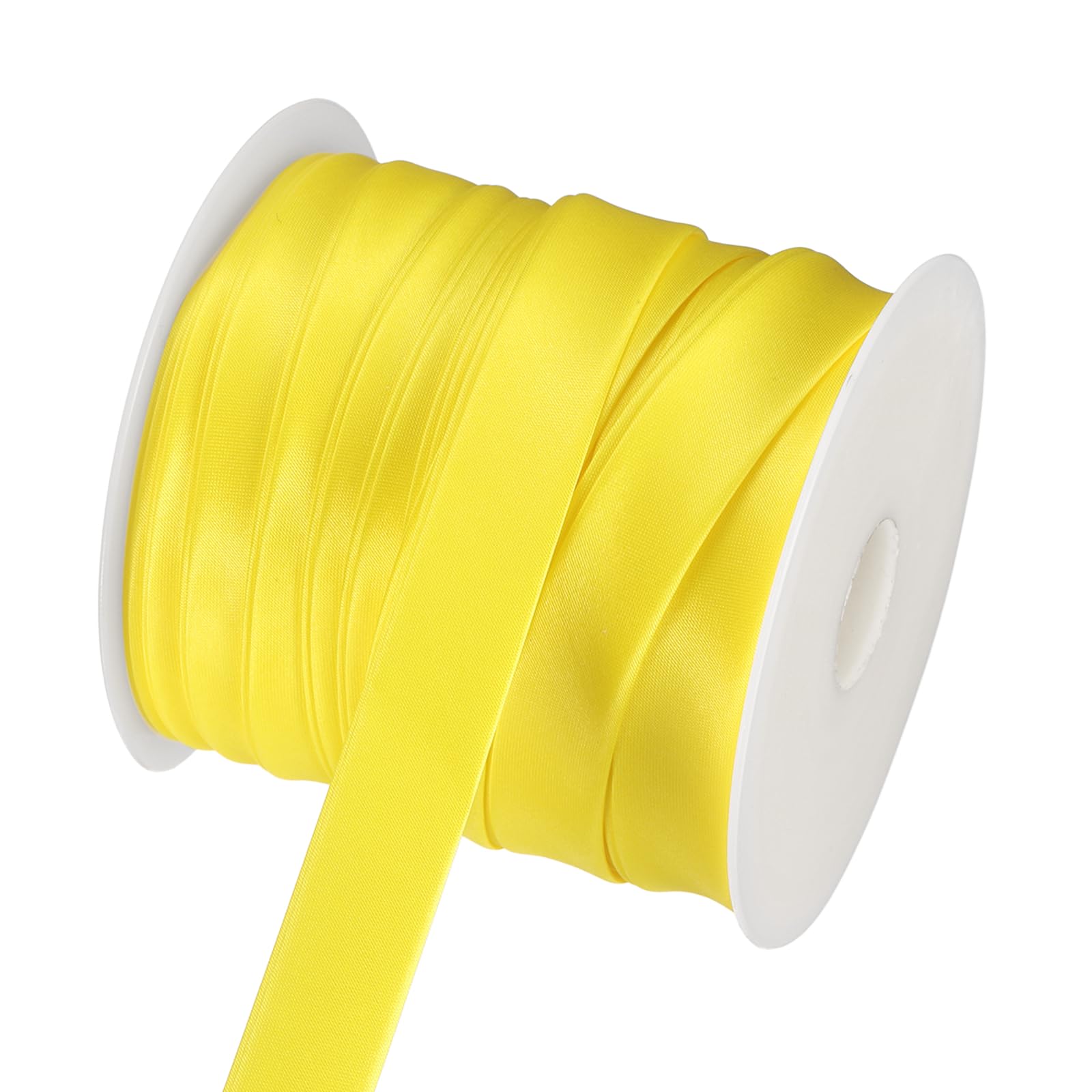 sourcing map Double Fold Bias Tape 3/4" x 25 Yds Light Yellow