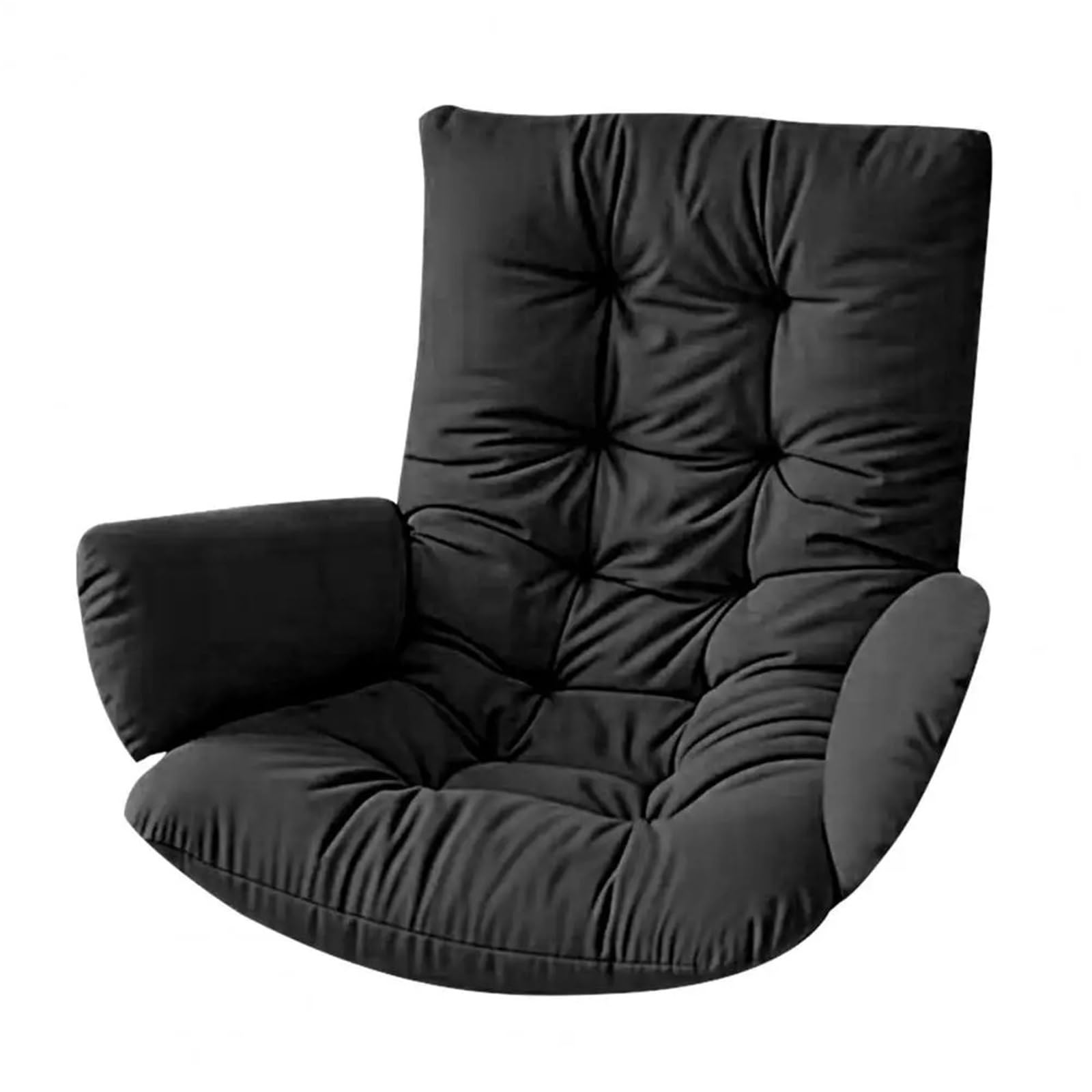 GHHZML Egg Chair Cushion Waterproof Egg Chair Cushion Thicken Patio Hanging Basket With Armrests For Home Swing(Black)