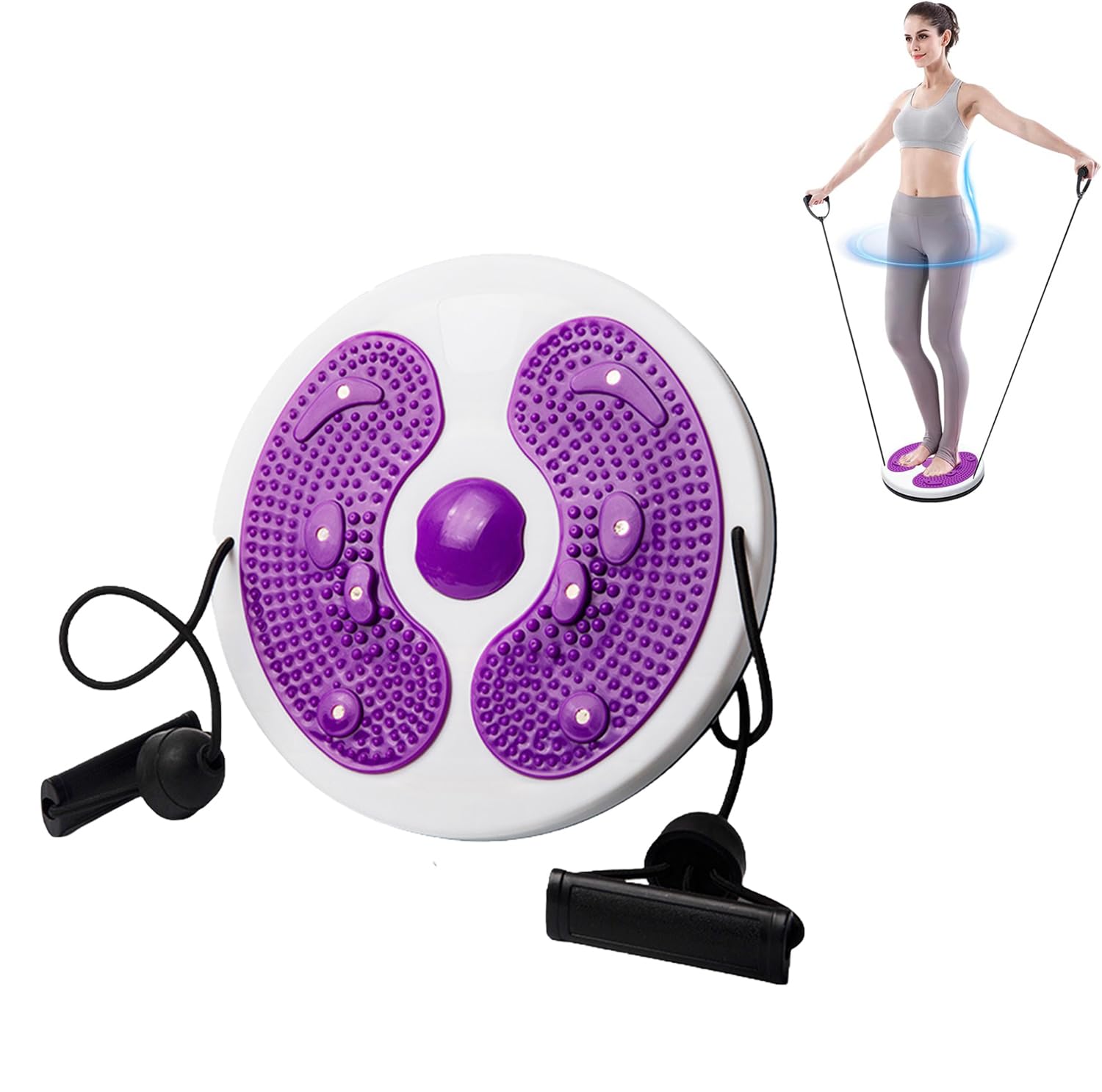 Spinfit Sculpteur de Taille, Twist Disque de Taille avec Corde de Traction,Disque de Torsion d'aérobic Fitness, Twist Disque de Taille