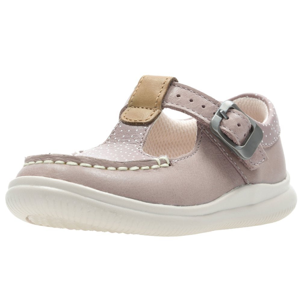 Chaussures Clarks T-bar Pour Fille - Taille UK 5 - Rouge Vif - Occasion En Bon état